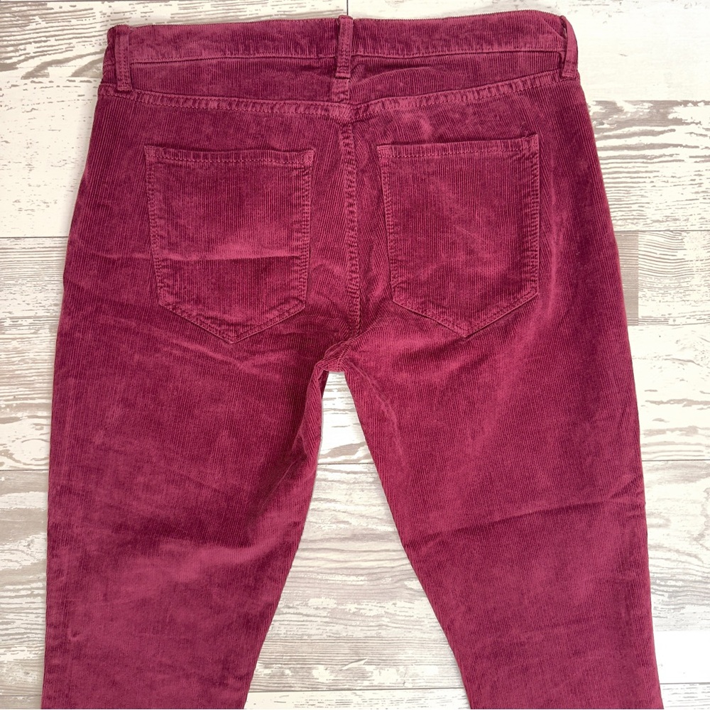 Banana Republic Burgundy Corduroy Skinny Pants Women’s 26P Petite - Picture 11 of 12